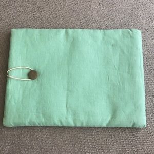 Green Cotton laptop case